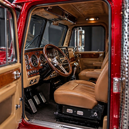 🔥LAST DAY 49%🚛 Candy Apple Red American Truck Model Kit – Build Your Own Classic Semi Truck
