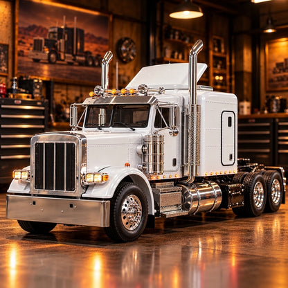 🔥LAST DAY 49%🚛 Candy Apple Red American Truck Model Kit – Build Your Own Classic Semi Truck